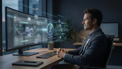 Business automation workflows illustration