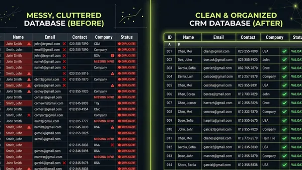CRM data cleanup illustration
