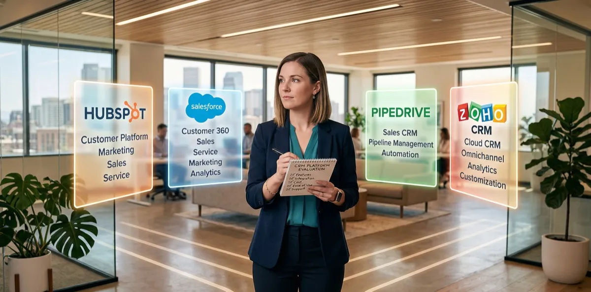 CRM selection decision guide illustration