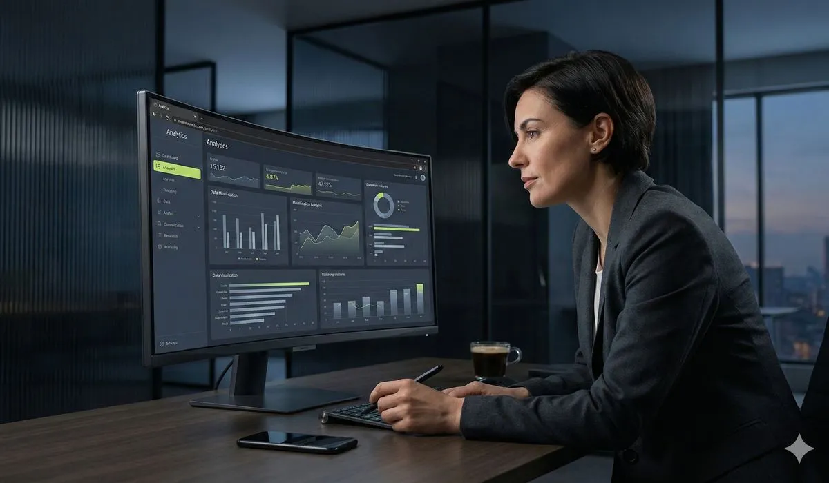 Business professional responding quickly to a lead notification on smartphone