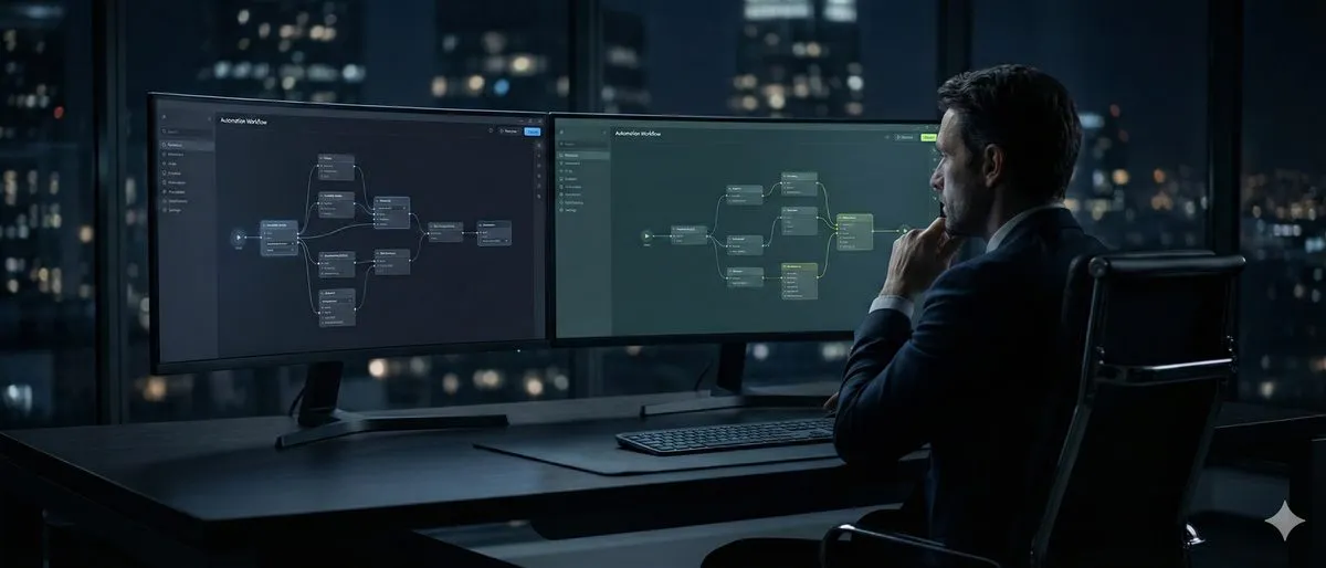 Zapier vs Make.com comparison illustration