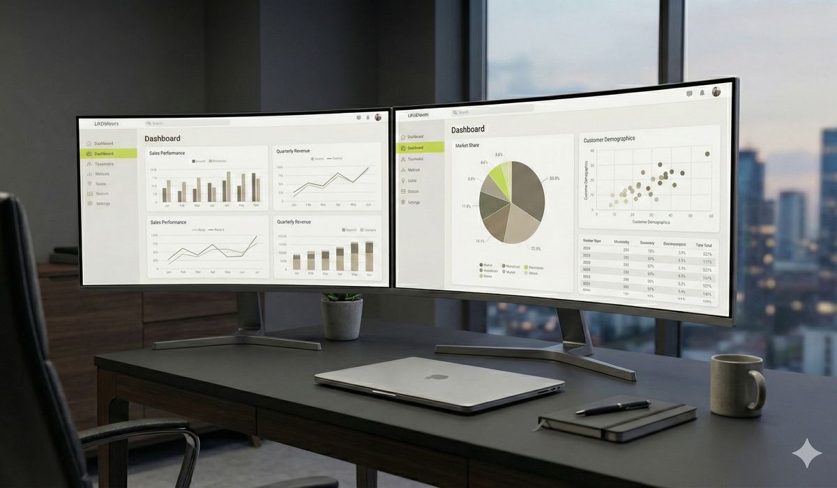Organized minimalist workspace representing clean well-maintained CRM data