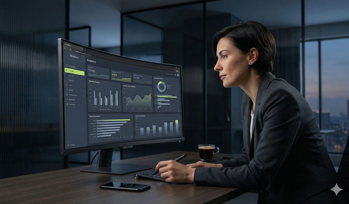 Business professional responding quickly to a lead notification on smartphone